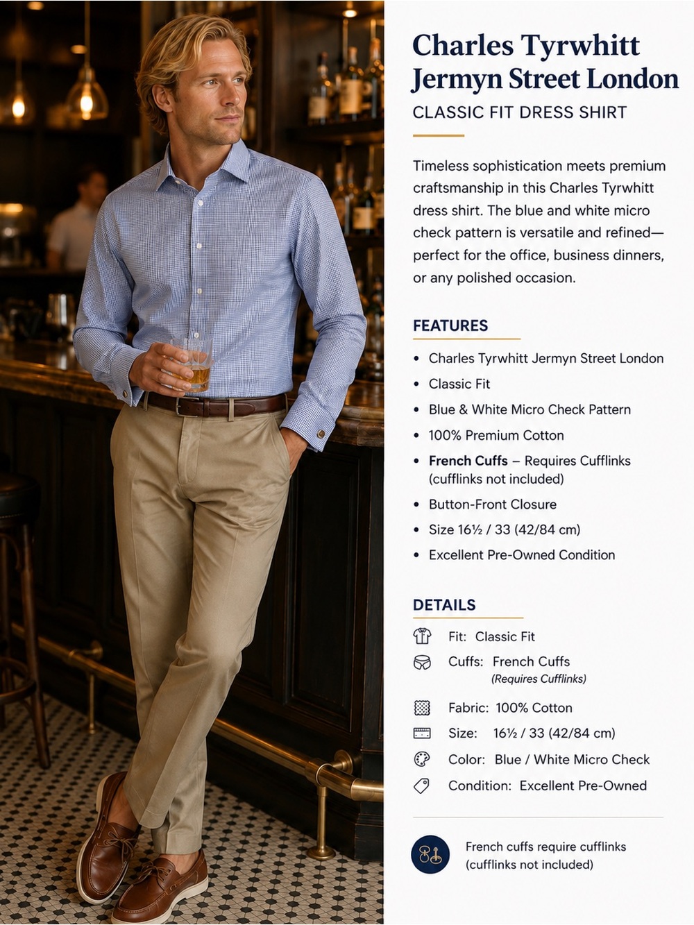 Charles Tyrwhitt Tan Chinos with Leather Belt
